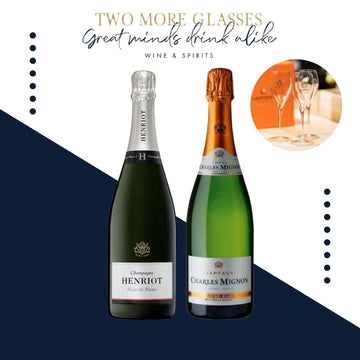 6 Henriot Blanc de Blancs NV x 6 Charles Mignon Blanc de Blancs NV with 2 Flute Set (12x75cl)