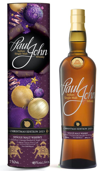 Paul John Christmas Edited Single Malt 46% 2023 (1x70cl) - TwoMoreGlasses.com