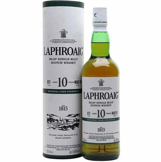 Laphroaig 10 Year Old Cask Strength Whisky - Batch 012 (1x70cl) - TwoMoreGlasses.com