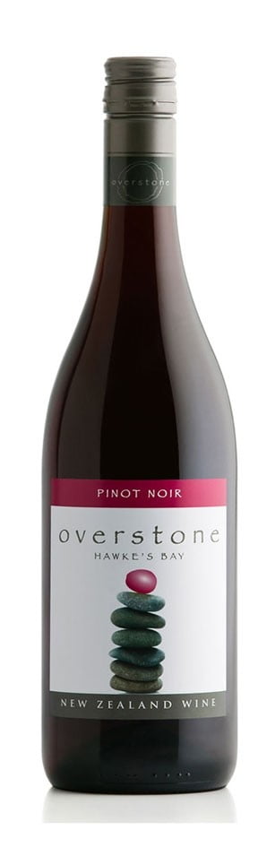 Overstone Pinot Noir 2019, Hawke's Bay (1x75cl) - TwoMoreGlasses.com