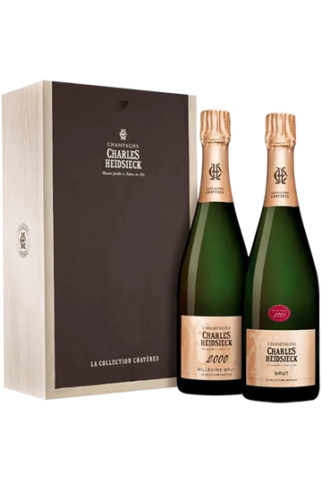 Charles Heidsieck La Collection Crayeres Mis En Cave &amp; Millesime 2000 and 2001 (2x75cl) - TwoMoreGlasses.com