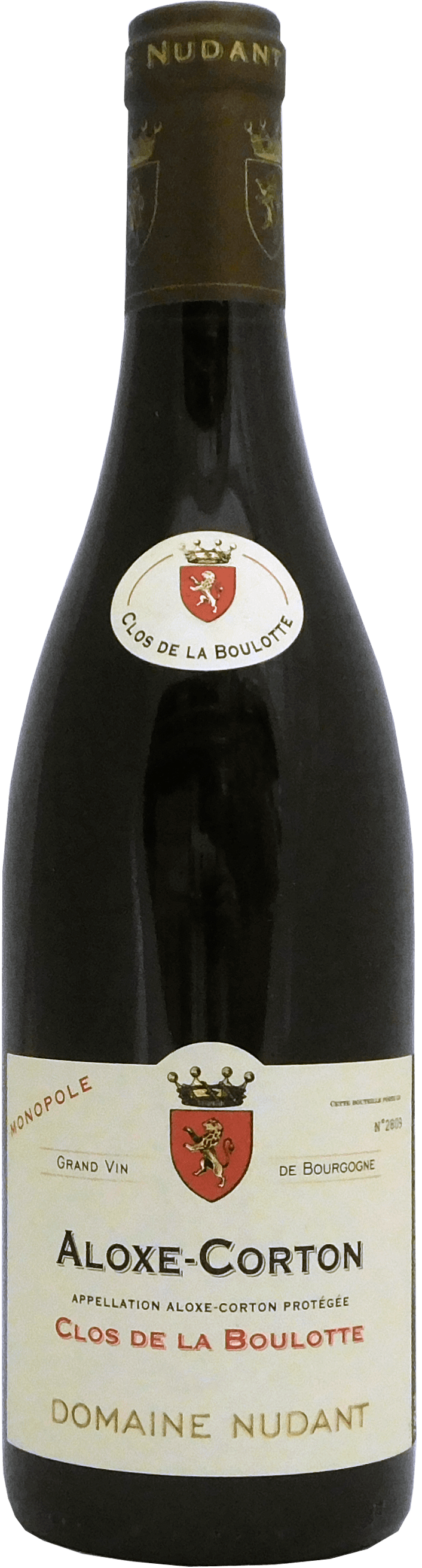 Domaine Nudant Aloxe Corton Clos de la Boulotte Monopole 2018 (1x75cl) - TwoMoreGlasses.com