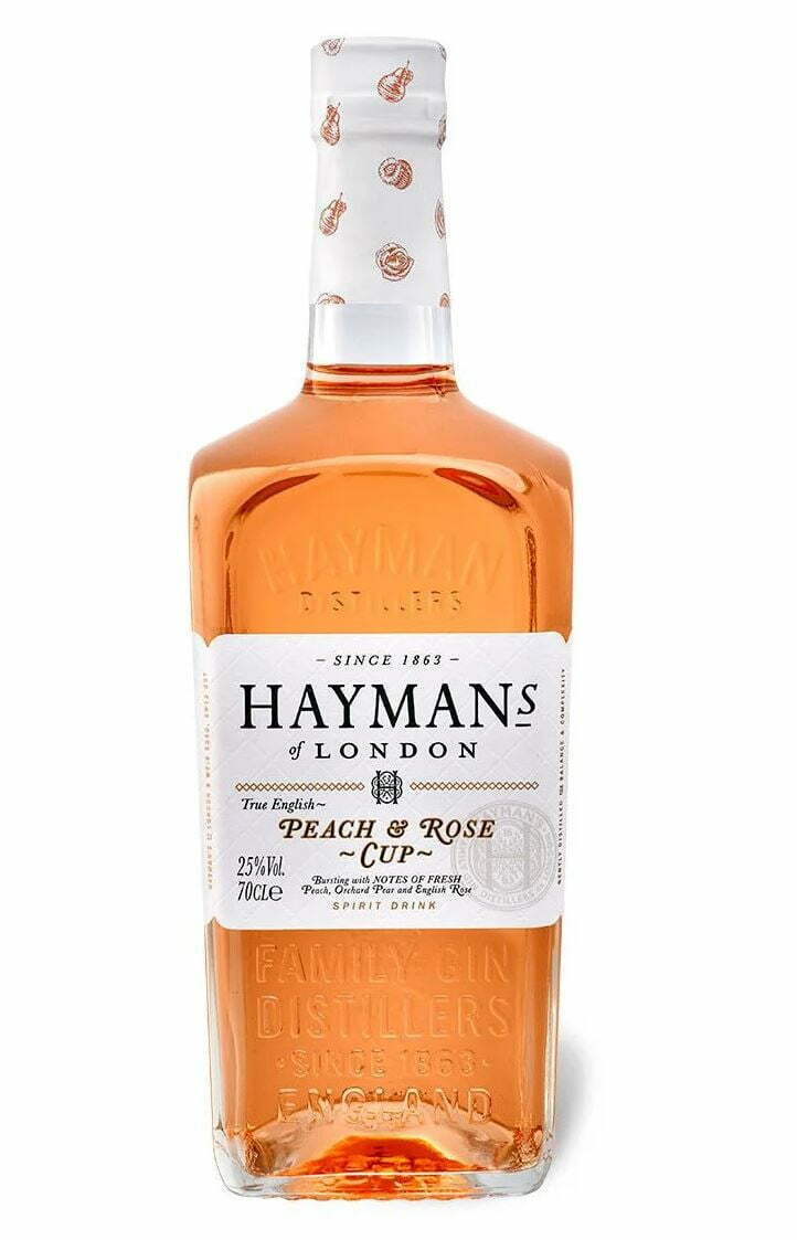 Hayman's Peach & Rose Gin 700ml (1x70cl) - TwoMoreGlasses.com