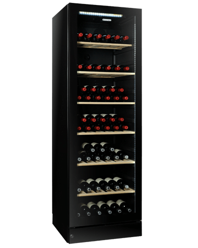 Vintec Noire Series Single or Multi Temperature Zone Wine Cabinet V190SG2EBK (120 Bottles) - TwoMoreGlasses.com