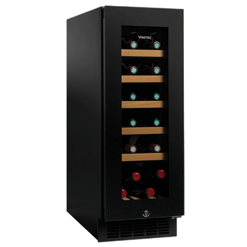 Vintec Noir Series Single Temperature Zone Wine Cooler VWS020SBA-X (18 Bottles) - TwoMoreGlasses.com