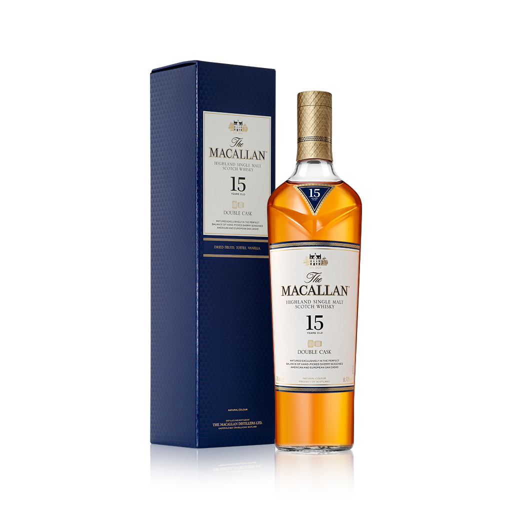Macallan 15 Year Old Single Malt Scotch Whisky Double Cask (1x70cl) - TwoMoreGlasses.com