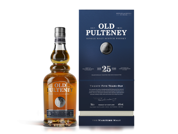 Old Pulteney 25YO Single Malt (1x70cl) - TwoMoreGlasses.com