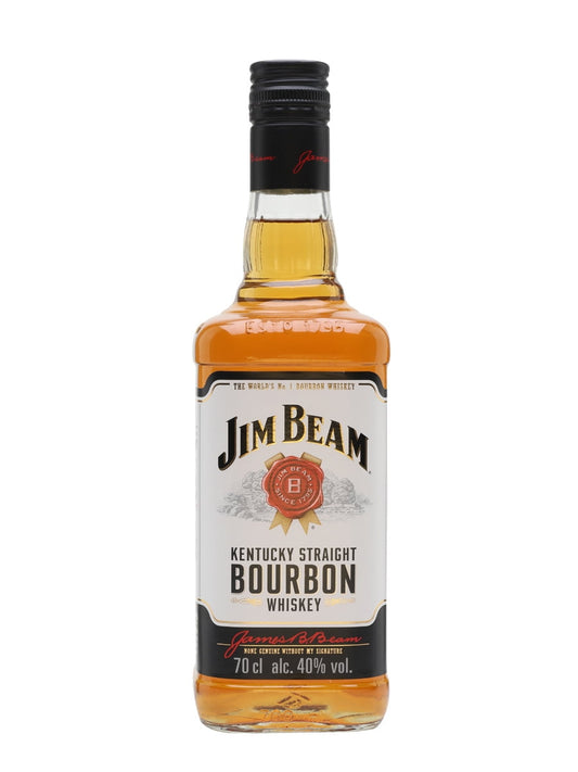 Jim Beam Kentucky Straight Bourbon Whiskey (1x70cl) - TwoMoreGlasses.com