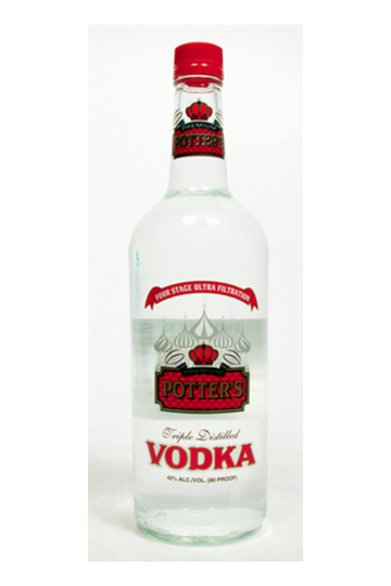 Potter's Vodka - litre (1x100cl) - TwoMoreGlasses.com