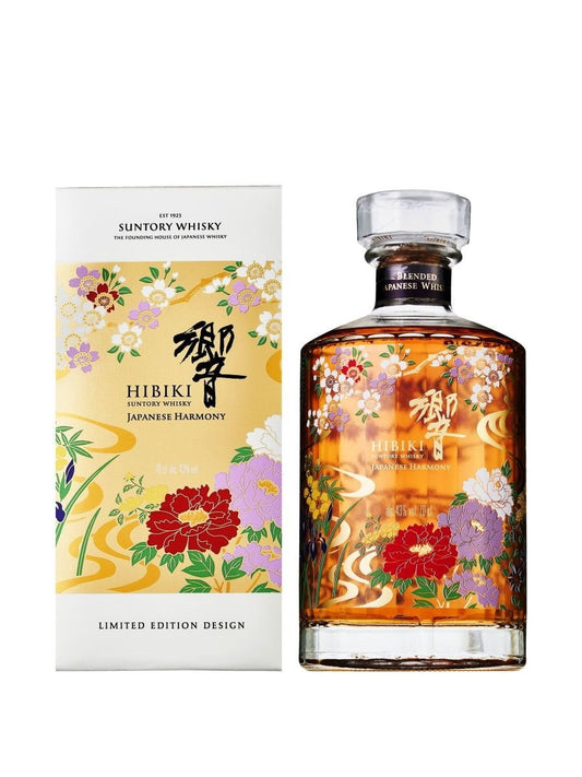 Hibiki 'Japanese Harmony' Ryusui Hyakka Limited Edition Design Blended Whisky (1x70cl) - TwoMoreGlasses.com