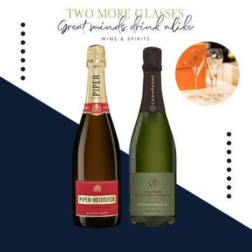 3 Piper Heidsieck Cuvee Brut NV x 3 Allouchery Perseval Champagne 1er Cru La Reserve Brut with 2 champagne fluet set (6x75cl)