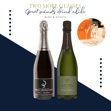 3 Billecart Salmon Brut Reserve Champagne NV x 3 Allouchery Perseval Champagne 1er Cru La Reserve Brut with 2 champagne fluet set (6x75cl)