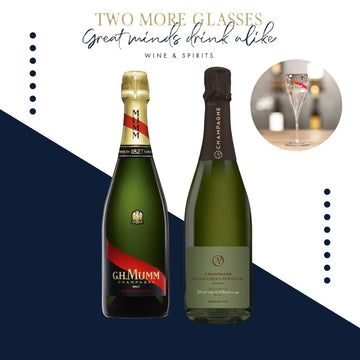 Mumm Cordon Rouge NV x Allouchery Perseval Champager 1er Cru La Reserve Brut with 2 mumm flute set (6x75cl)