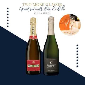 3 Piper Heidsieck Cuvee Brut NV x 3 Champagne Chassenay D'Arce Cuvee Premiere Brut with 2 champagne fluet set (6x75cl)