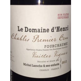 Le Domaine d'Henri Chablis 1er Cru Fourchaume Vieilles Vignes 2012 (1x75cl)