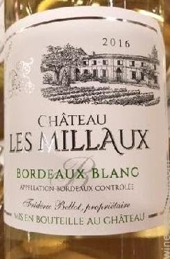 Chateau les Millaux Bordeaux Blanc 2020 (1x75cl) TwoMoreGlasses.com- Two More Glasses