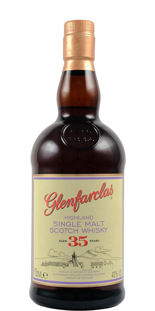 Glenfarclas 35 Year Old 43% (1x70cl) TwoMoreGlasses.com- Two More Glasses