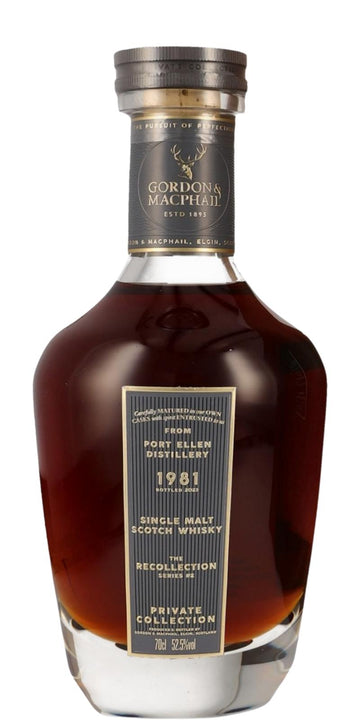 Gordon & MacPhail The Recollection Series #2 "Private Collection" Port Ellen 52.5% Cask #290 Refill Sherry Butt 1981 (bottled in 2023) (1x70cl) TwoMoreGlasses.com- Two More Glasses