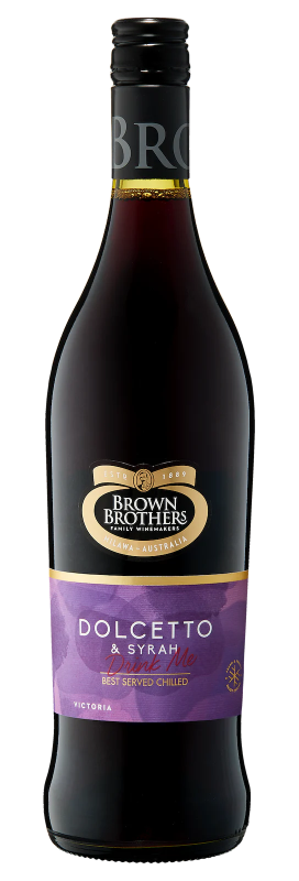 Brown Brothers Dolcetto & Syrah 2021 (1x75cl) TwoMoreGlasses.com- Two More Glasses