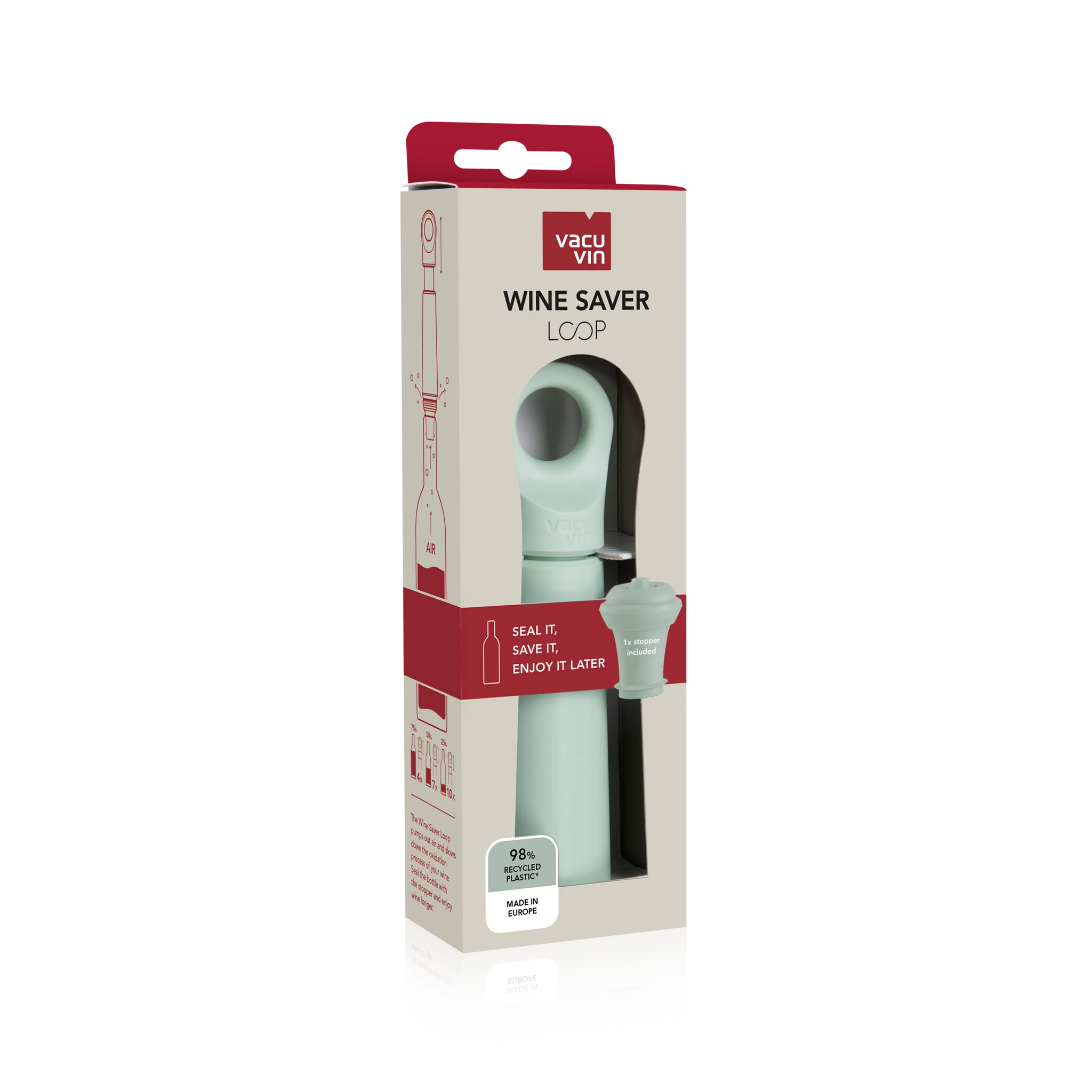 Wine Saver Loop Jade (1 Pump + 1 Stopper)