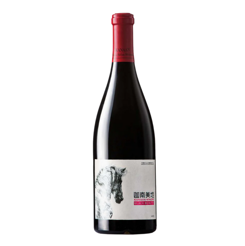 Kanaan Black Beauty Ningxia Helan Mountain Cabernet Merlot 2016 (1x75cl) TwoMoreGlasses.com- Two More Glasses