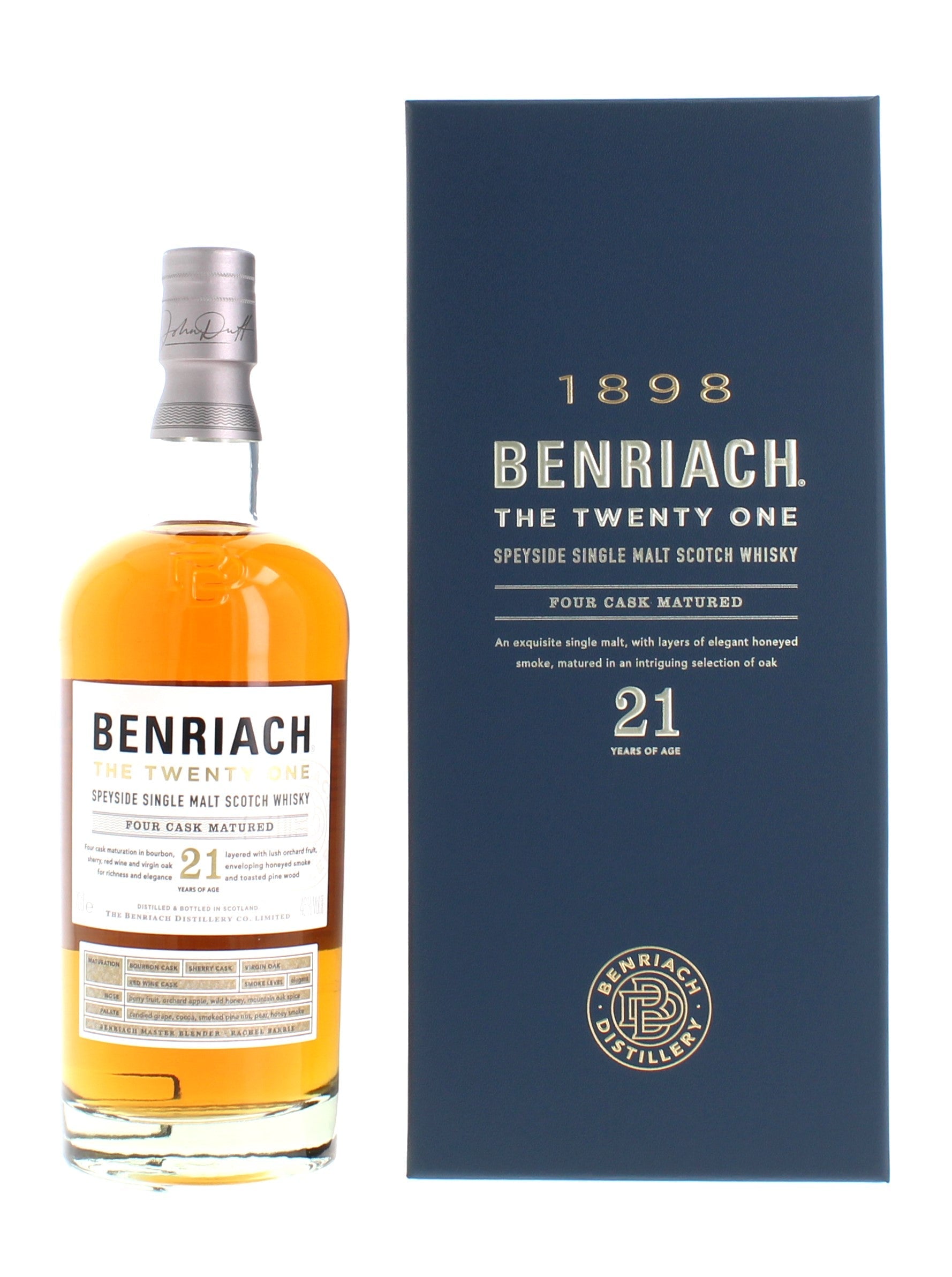 BenRiach 21 Year 46% (1x50cl) TwoMoreGlasses.com- Two More Glasses