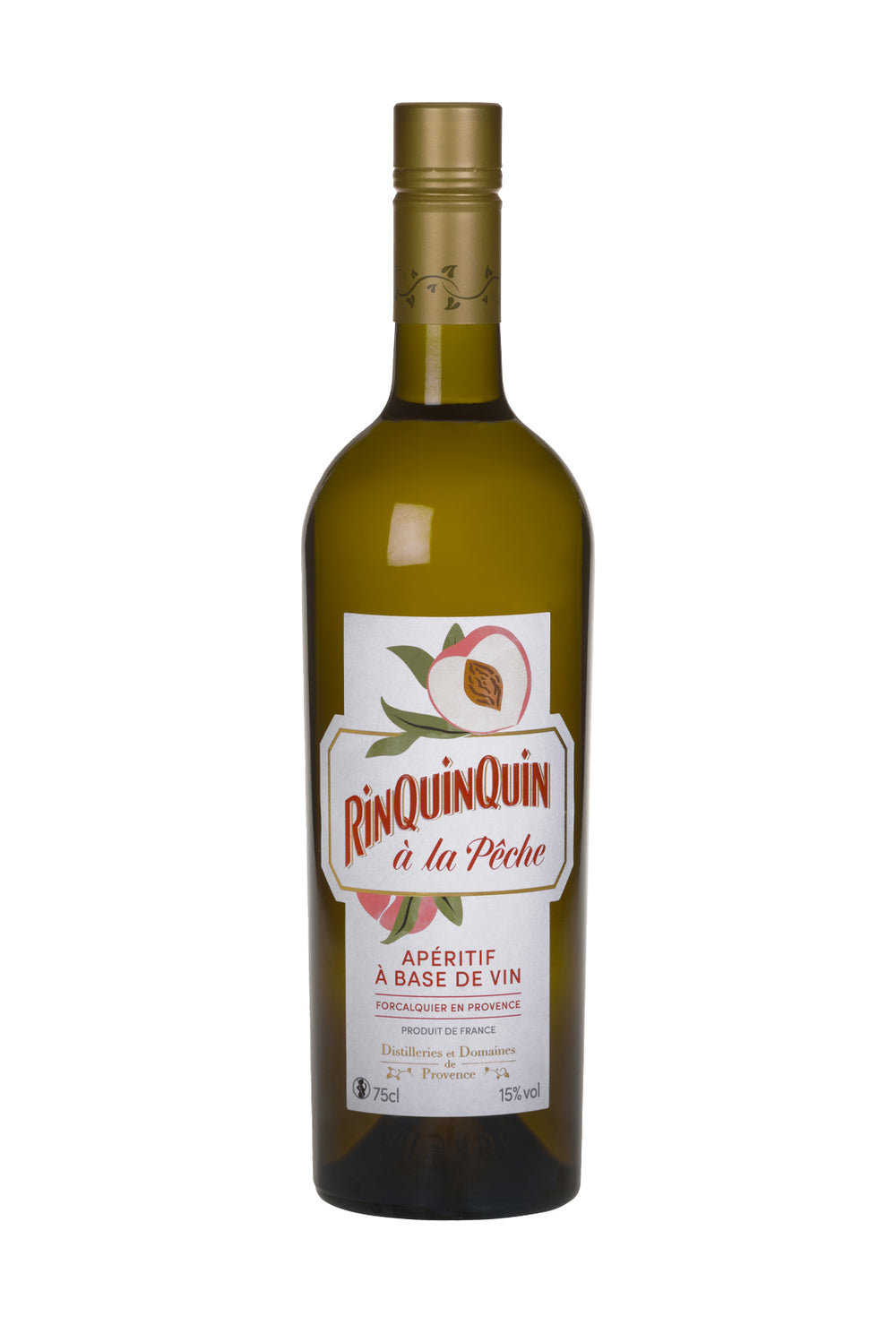 Distilleries et Domaines de Provence "RinQuinQuin" Peach Aperitif 15% (1x75cl) TwoMoreGlasses.com- Two More Glasses