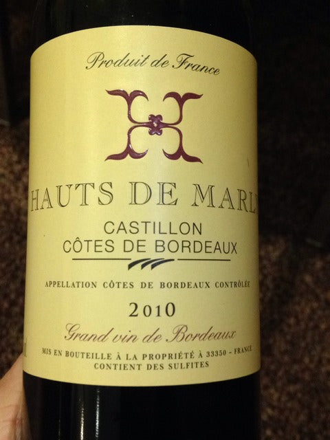 [Half Bottle] Hauts de Marly Castillon Cotes de Bordeaux AOC 2010 (1x37.5cl)