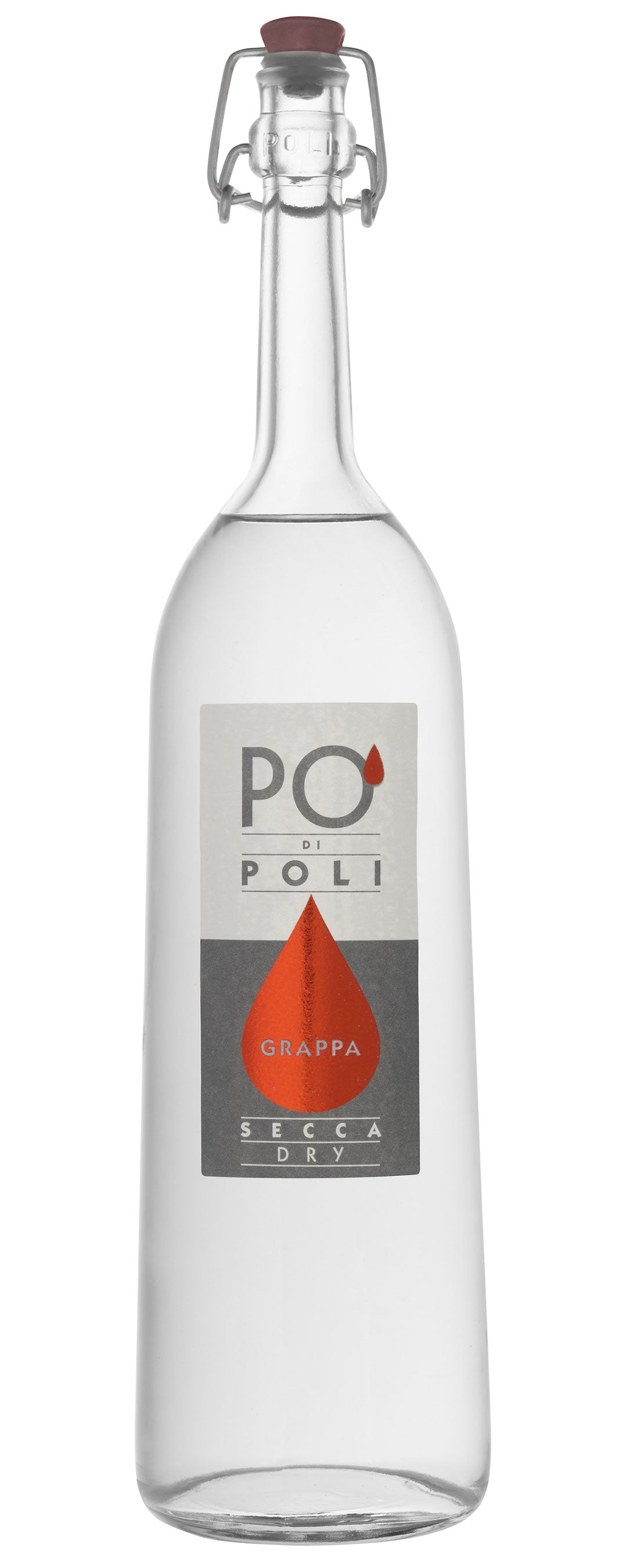Distillerie Poli Po' di Poli Secca Grappa (Merlot) 40% (1x70cl) TwoMoreGlasses.com- Two More Glasses