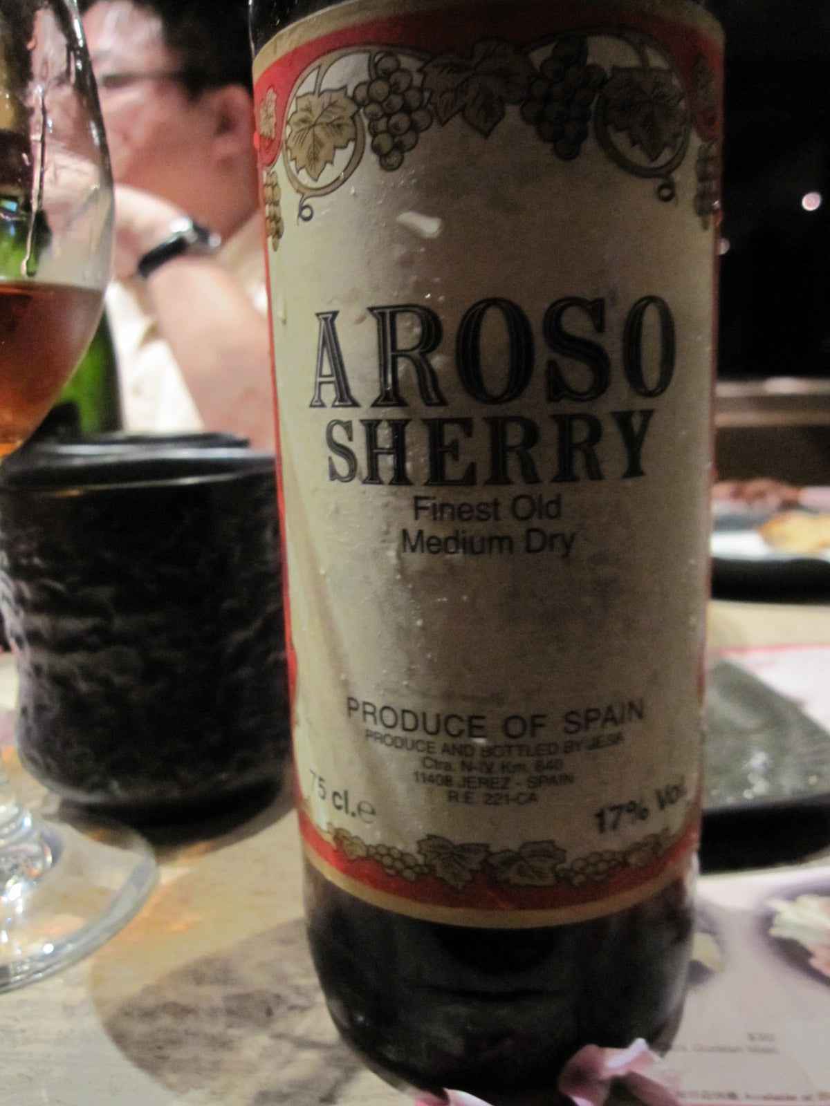 Aroso Sherry (1x75cl) TwoMoreGlasses.com- Two More Glasses