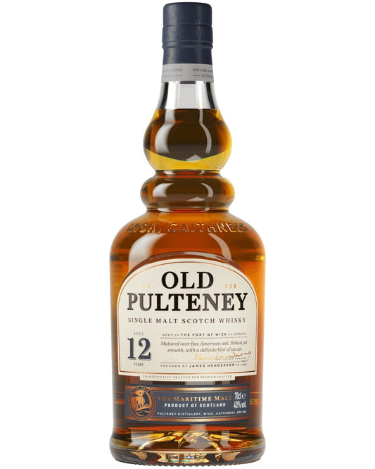 Old Pulteney 12 Year Old 40% (1x70cl) TwoMoreGlasses.com- Two More Glasses