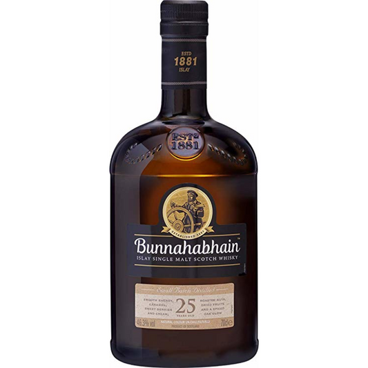 Bunnahabhain 25 Year Old 46.3% (1x70cl) TwoMoreGlasses.com- Two More Glasses
