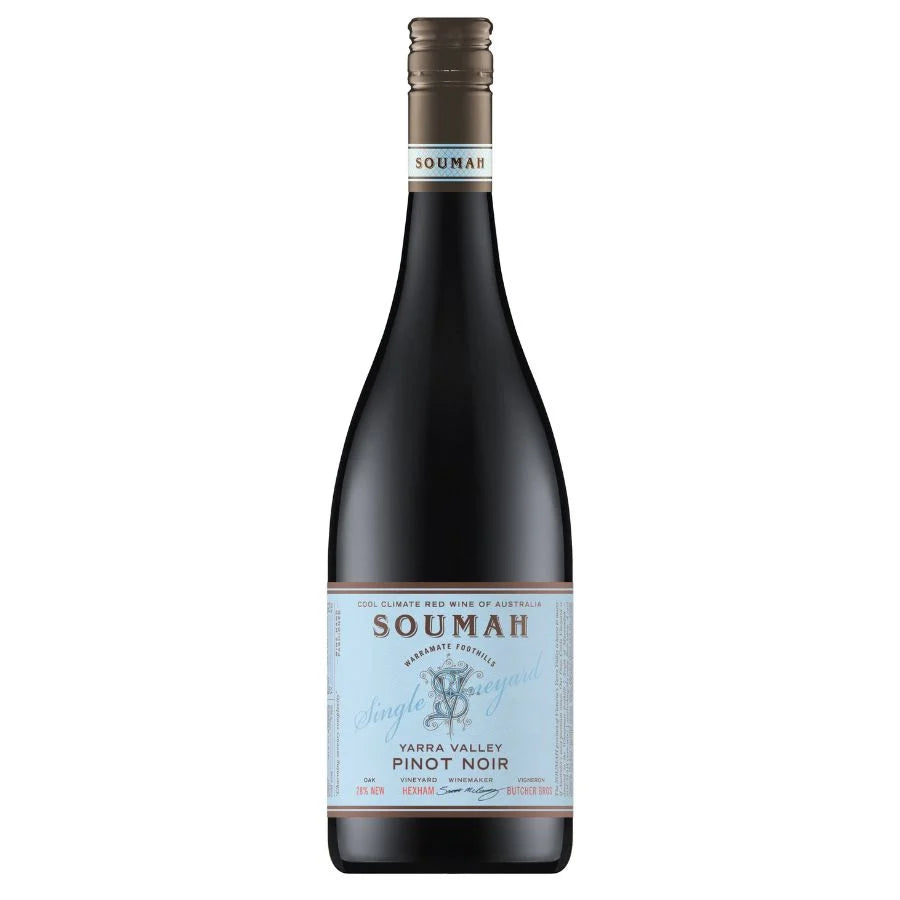 Soumah Single Vineyard Hexham Pinot Noir 2023 (1x75cl) TwoMoreGlasses.com- Two More Glasses