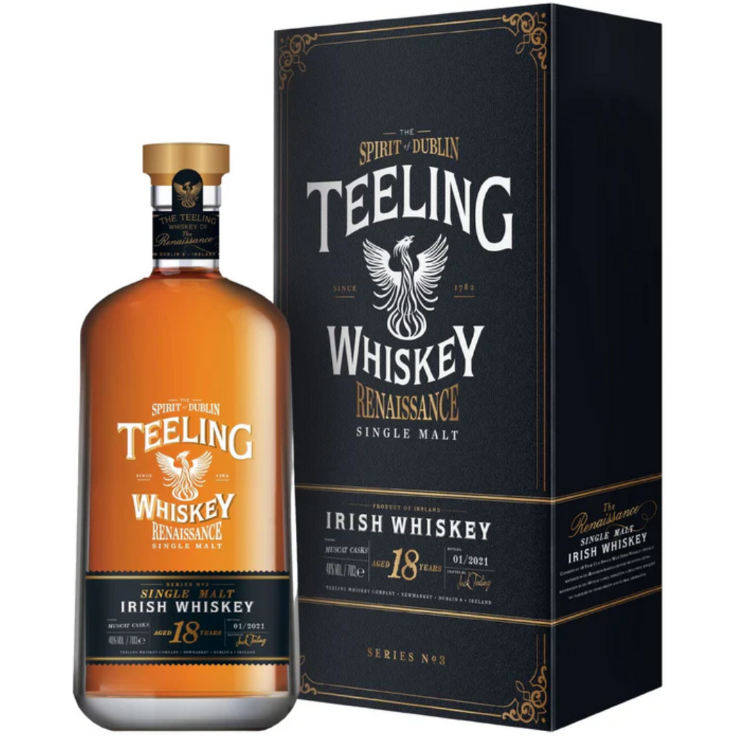 Teeling Renaissance Volume ? 18 Years Old Single Malt Irish Whiskey NV (1x70cl) TwoMoreGlasses.com- Two More Glasses