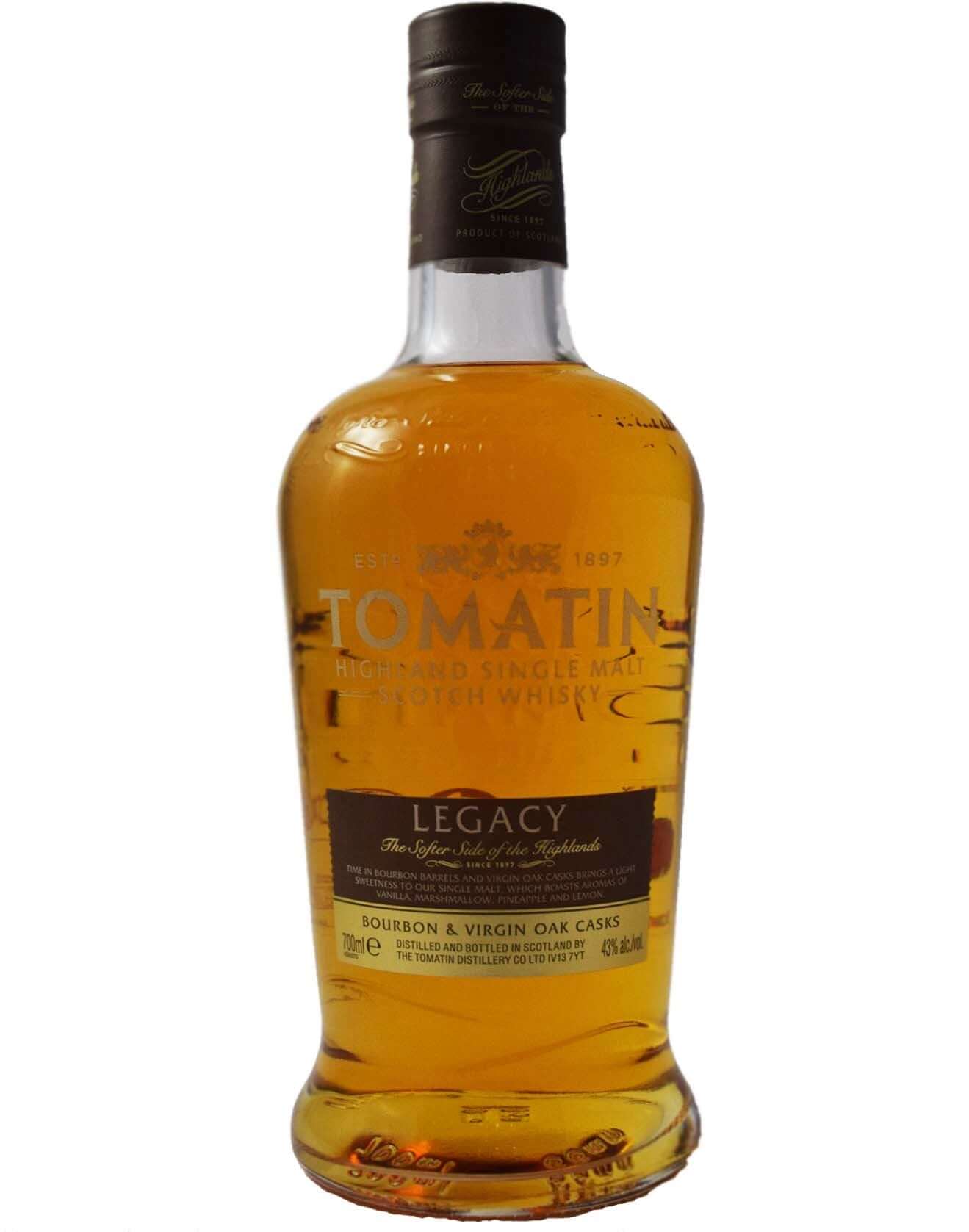 Tomatin "Legacy" Single Malt 43% (1x70cl) TwoMoreGlasses.com- Two More Glasses