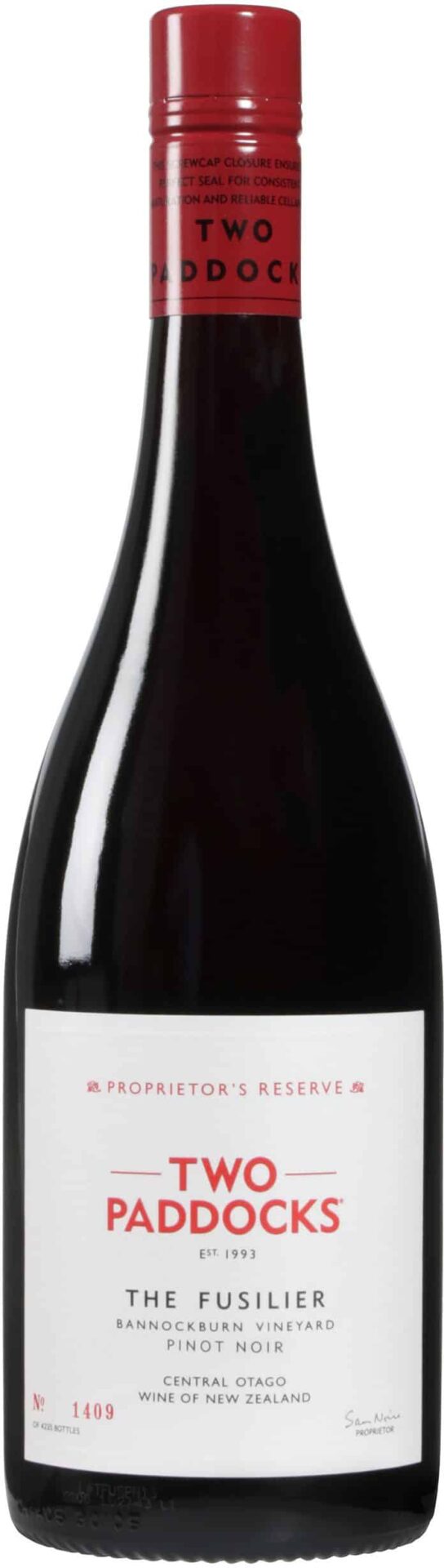 TWO PADDOCKS WINES - The Fusilier Pinot Noir 2021 (1x75cl)