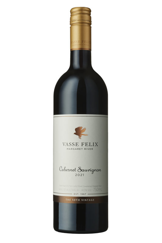 Vasse Felix Cabernet Sauvignon 2021 (1x75cl) TwoMoreGlasses.com- Two More Glasses