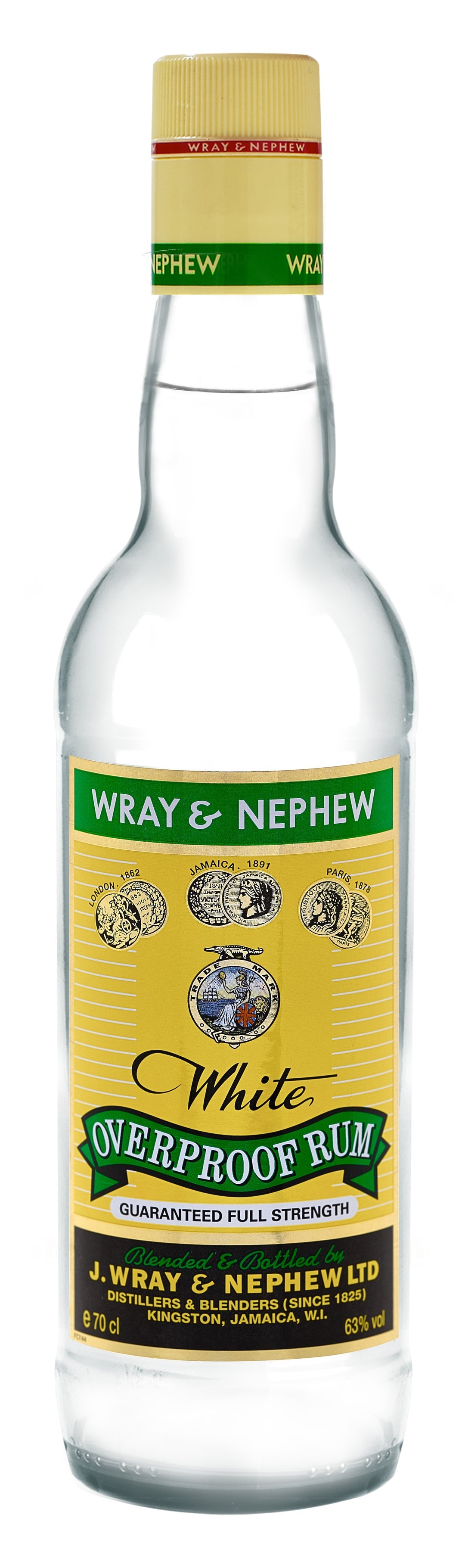 Wray & Nephew White Overproof Rum 63% (1x70cl) TwoMoreGlasses.com- Two More Glasses