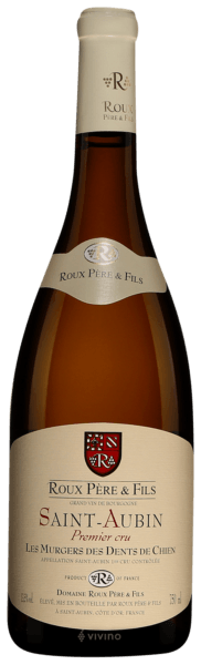 Roux Pere & Fils, Saint Aubin 1er Cru blanc, Murgers des Dents de Chien 2020 (1x75cl) TwoMoreGlasses.com- Two More Glasses