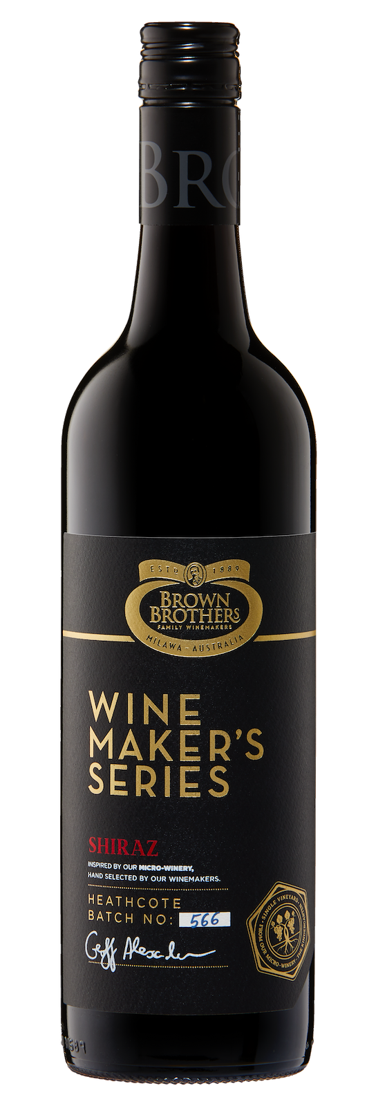 Brown Brothers Winemaker's Series Shiraz 2019 (1x75cl) TwoMoreGlasses.com- Two More Glasses
