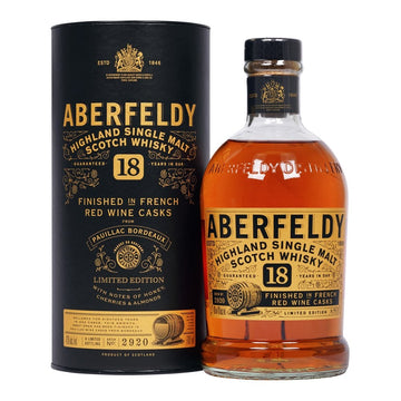 Aberfeldy 18 Years Old French Red Wine Cask Limited Edition Single Malt Scotch Whisky (1x70cl)