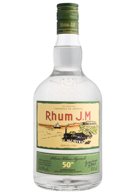 Rhum J.M White Rum Martinique 50% (1x100cl) TwoMoreGlasses.com- Two More Glasses