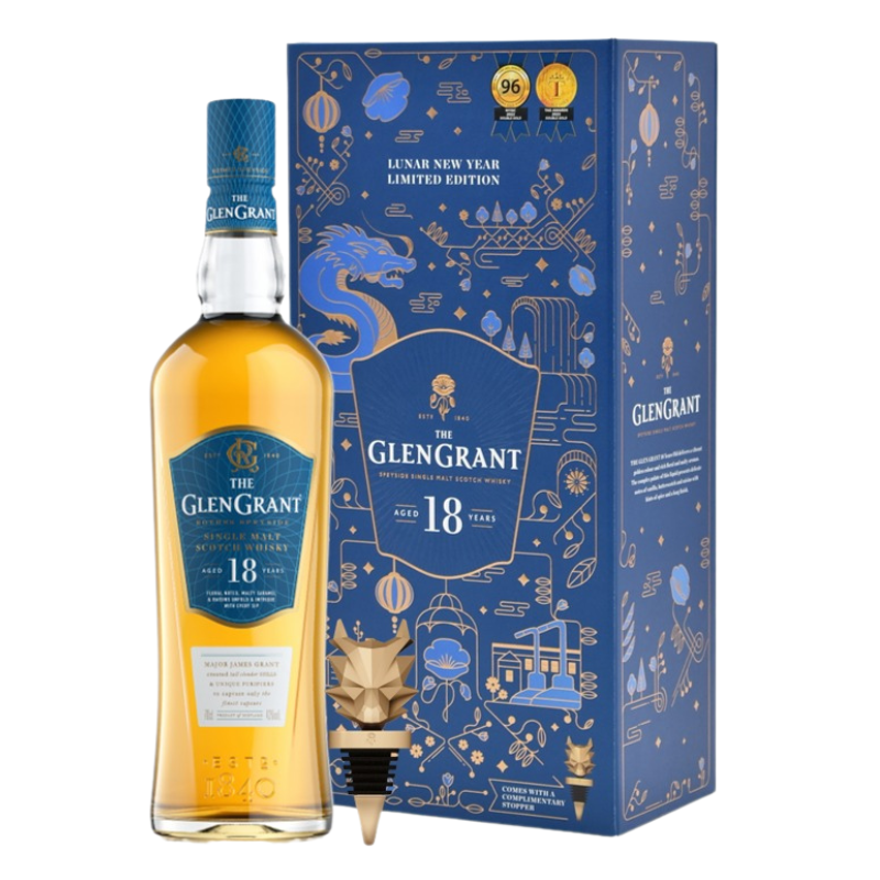 Glen Grant 18 Years Old Single Malt Scotch Whisky Year of the Dragon Gift box (1x70cl)