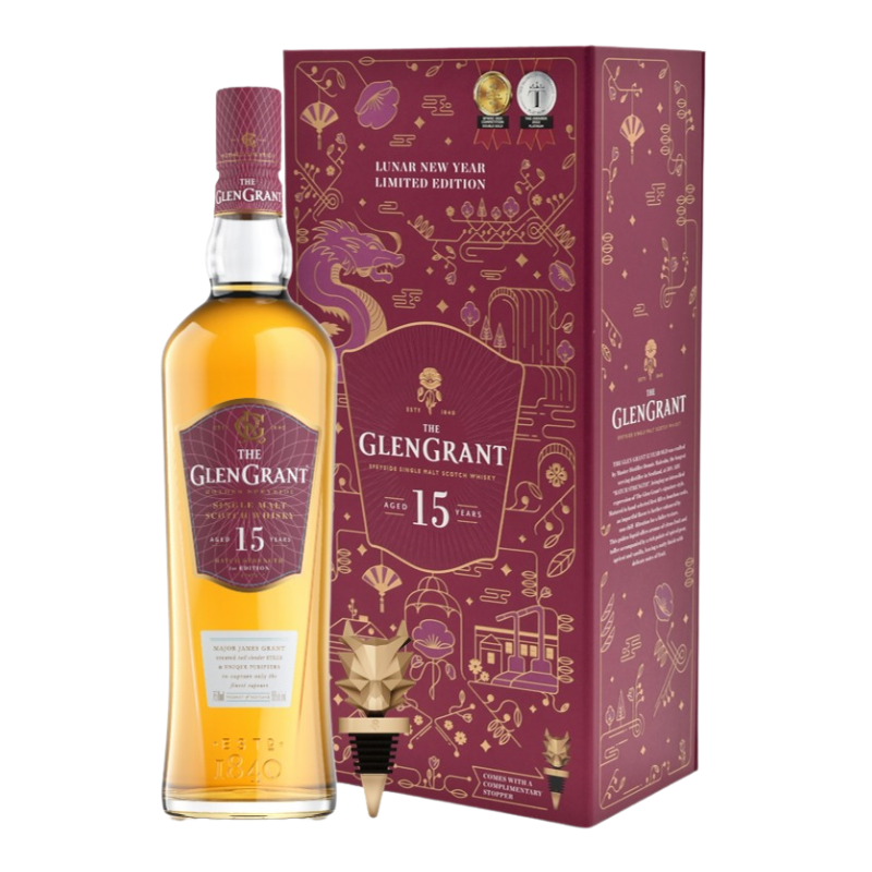 Glen Grant 15 Years Old Single Malt Scotch Whisky Year of the Dragon Gift box (1x70cl)