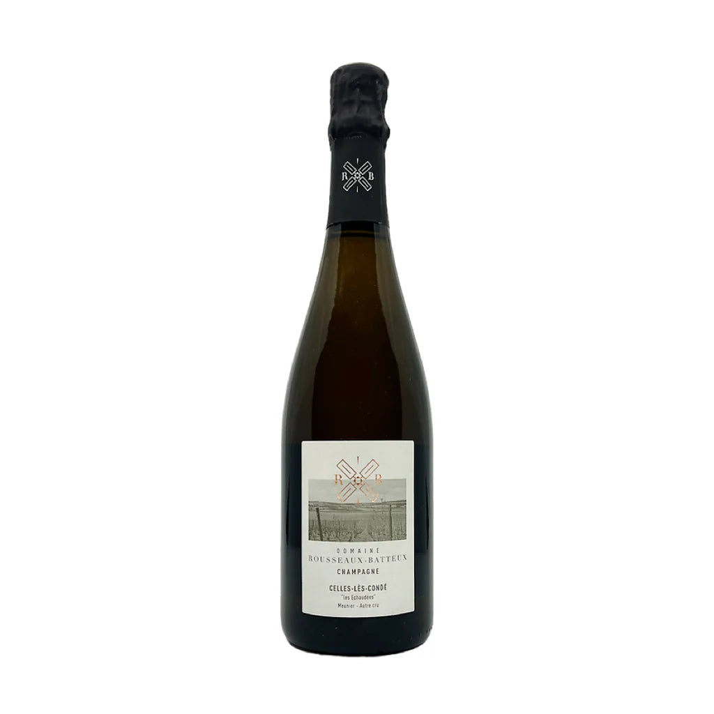 Champagne Rousseaux-Batteux, Celles-les-Conde 'Les Echaudees' Extra Brut 2021 (1x75cl) TwoMoreGlasses.com- Two More Glasses