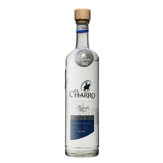 El Charro Silver Tequila (100% Agave) 40% (1x75cl) TwoMoreGlasses.com- Two More Glasses
