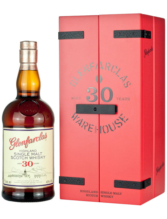 Glenfarclas 30 Year Old 43% w/ Red Gift Box (1x70cl) TwoMoreGlasses.com- Two More Glasses
