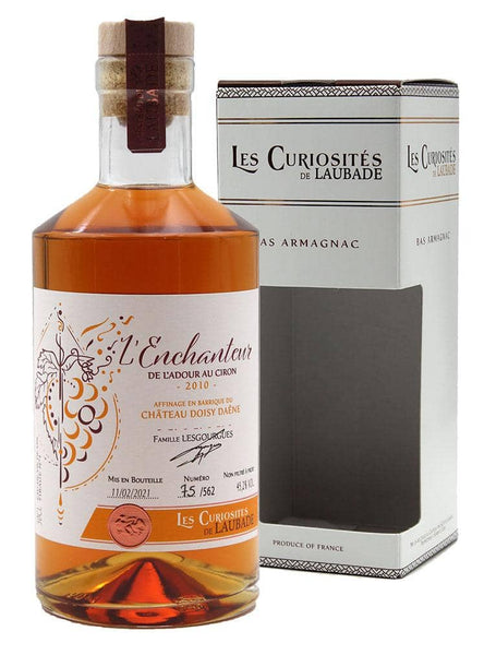Chateau de Laubade Les Curiosites de Laubade "L'Enchanteur" Bas Armagnac 45.2% 2010 (bottled in 2021) (1x50cl) TwoMoreGlasses.com- Two More Glasses