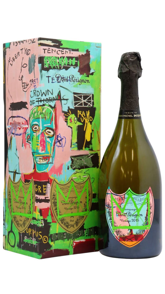 Dom Perignon Vintage 2015 Jean-Michel Basquiat Special Edition (Green) (1x75cl) TwoMoreGlasses.com- Two More Glasses