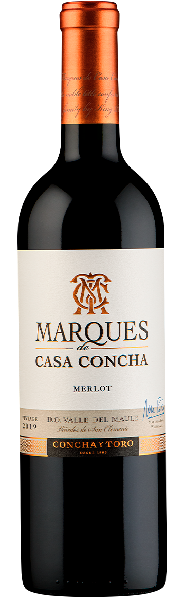 Marques de Casa Concha Maule Merlot 2019 (1x75cl) TwoMoreGlasses.com- Two More Glasses